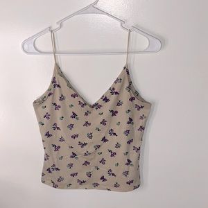 ♡︎ gaze ♡︎ Purple + Green Flower Tank Top